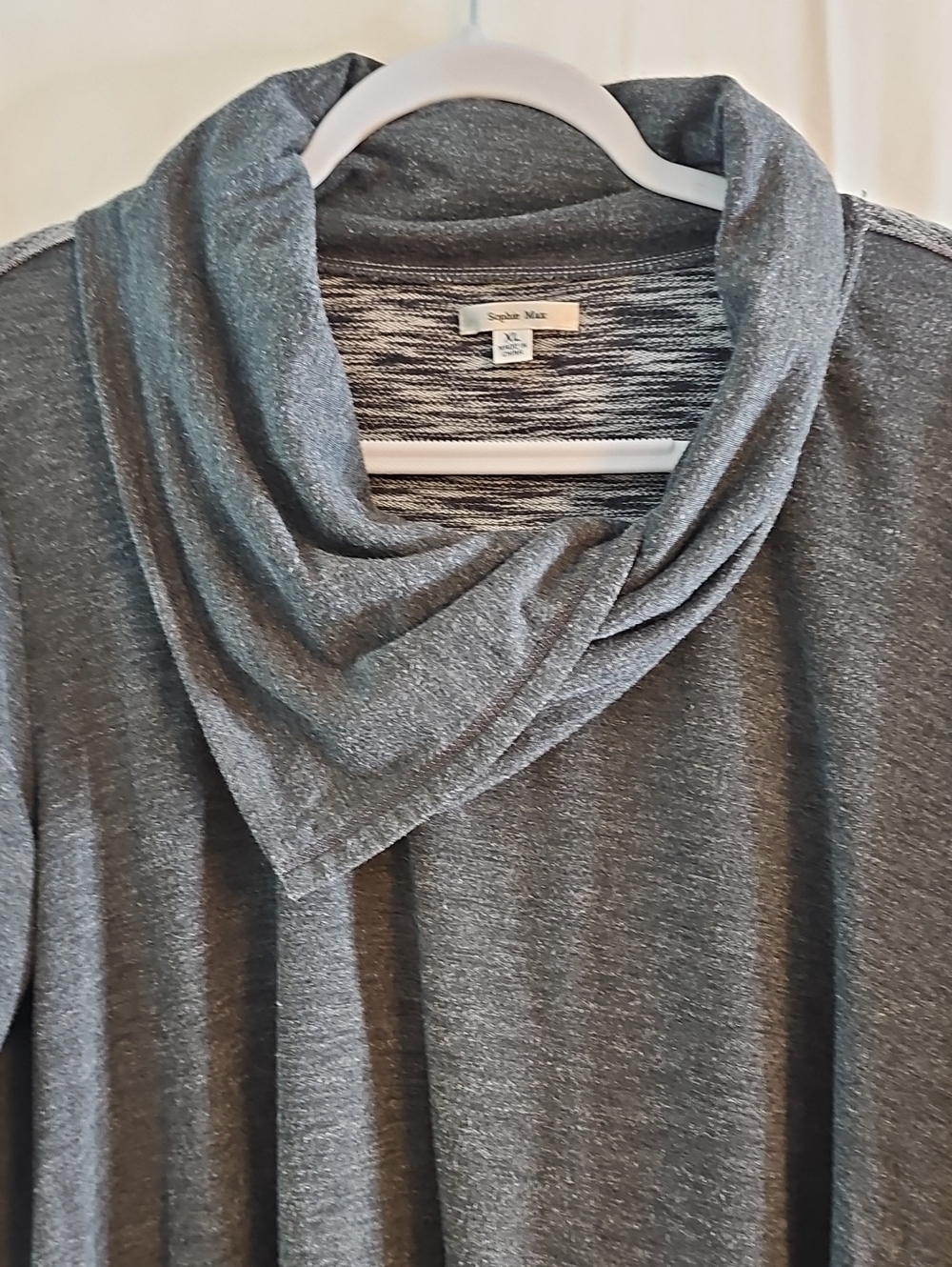 Sophie Max Cozy Cowl Neck Women's Sweater - Dark Gray - Picture 2 of 7